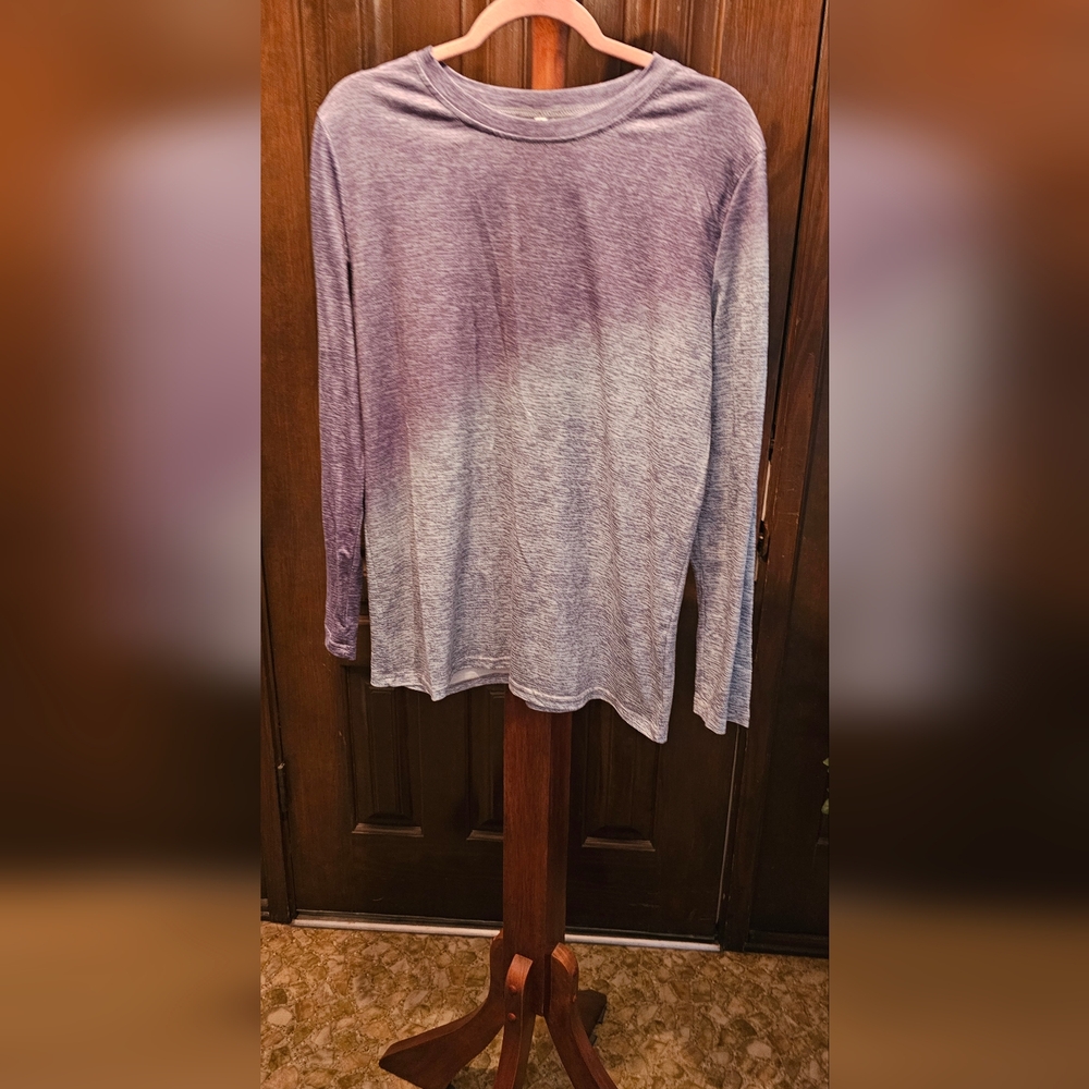 Women's Long Sleeve Gradient Tee - Gray